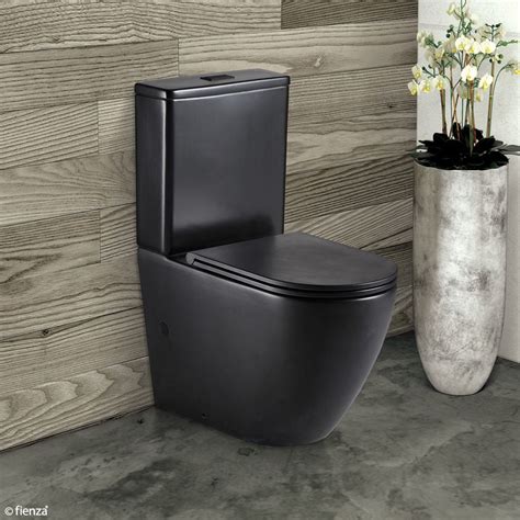 Fienza Koko Back to Wall Toilet Suite - Matte Black – Vogue Spas ...