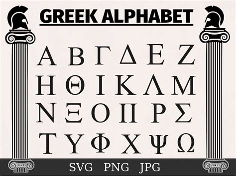 Greek Alphabet Svg Greek Letters Svg Bundle Greek Alphabet Etsy