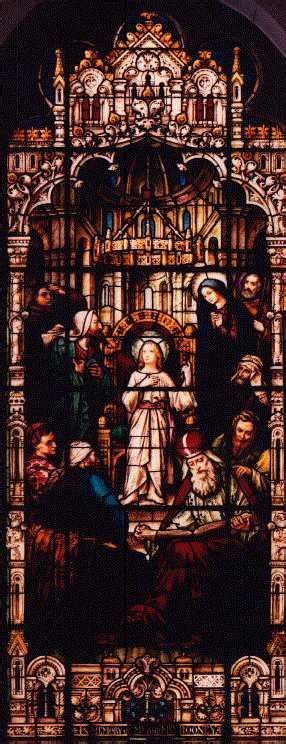 Stained Glass Window Of Finding Jesus In The Temple