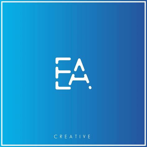 Ea premium vector último diseño del logotipo creative logo vector