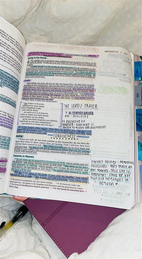 Bible • Bible Journaling • Christian • Bible Study • Matthew 6 | Bible ...