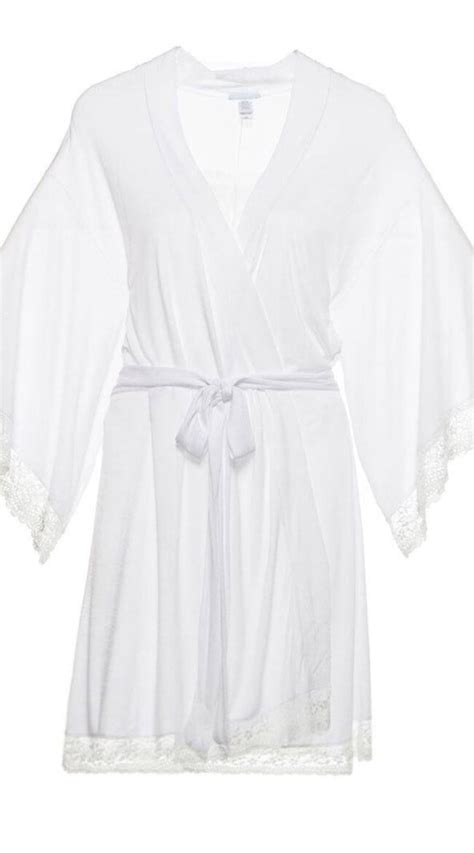 Eberjey White Kimono Robe Nightwear Bedtime Flirt