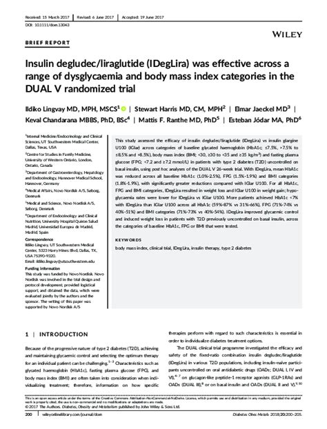 Pdf Insulin Degludecliraglutide Ideglira Was Effective Across A