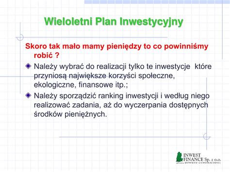 PPT Wieloletni Plan Inwestycyjny PowerPoint Presentation Free