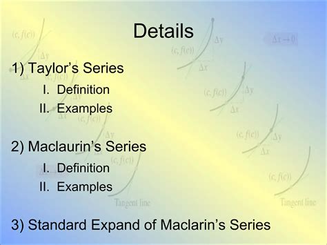 Taylors And Maclaurins Series Simple Ppt