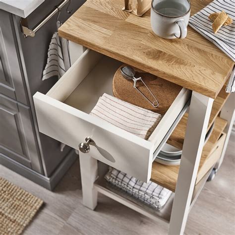 Stenstorp Kitchen Trolley Whiteoak 45x43x90 Cm Ikea Belgium