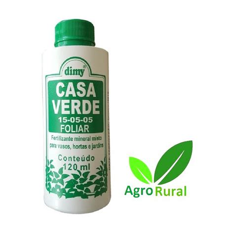 Fertilizante Mineral Misto Dimy Casa Verde Foliar 120ml 15 05 05 Para