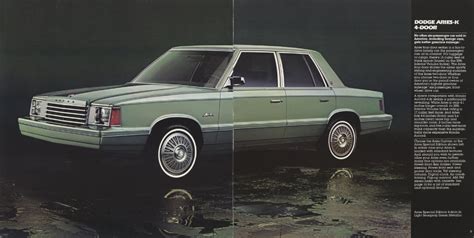 1981 Dodge Aries Brochure Dodge K Car Retro Cars