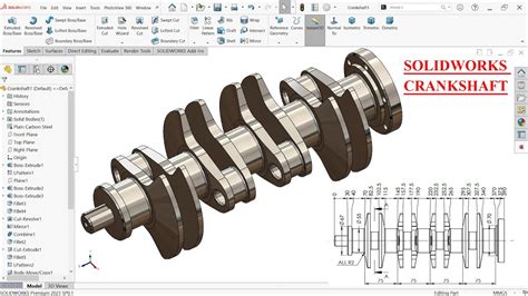 Solidworks Crankshaft Tutorial Multibody Part Exercise 193 Youtube