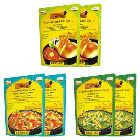 Kitchens Of India Ready To Eat Variety Pack 10 Oz Navratan Pav Bhaji