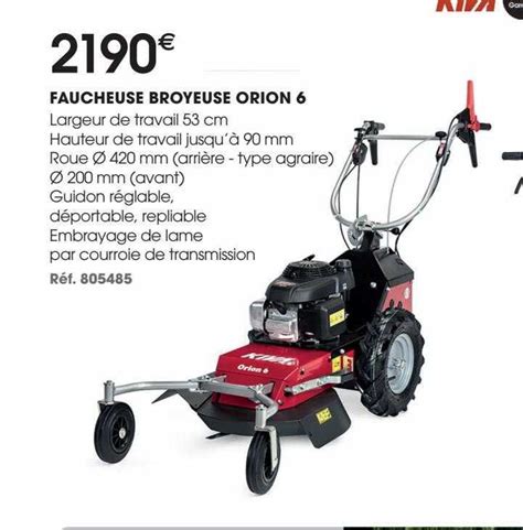 Promo Faucheuse Broyeuse Orion 6 Chez Brico Pro ICatalogue Fr