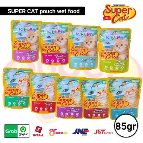 Jual SuperCat Pouch 85gr Adult Kitten ALL VARIANT Wet Food Super Cat