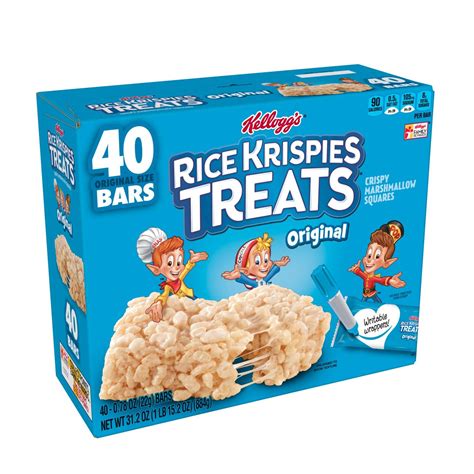 Kelloggs Rice Krispies Treats Crispy Marshmallow Squares Bars 312 Oz