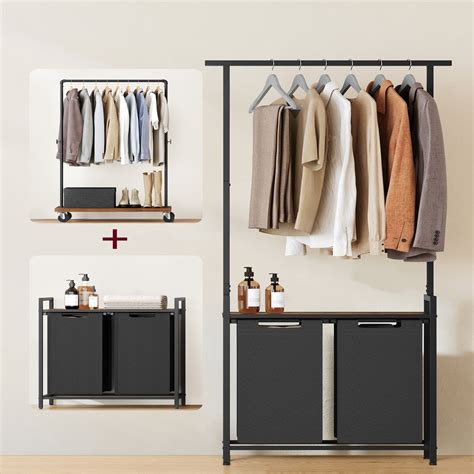 Meuble De Rangement Salle De Bain Avec Panier Linge Int Gr H Cm