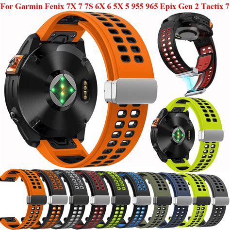 Mm Silicone Quickfit Watchband Straps For Garmin Fenix X S