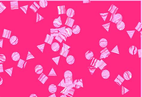 Fundo Vector Rosa Claro Azul Com Triângulos Círculos Cubos 15428305