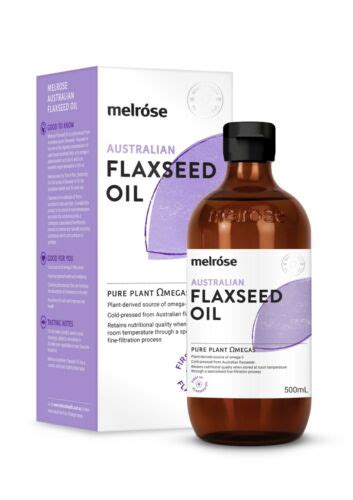 Melrose Australian Flaxseed Oil Pure Plant Omega 3 Vegan Linseed Oil