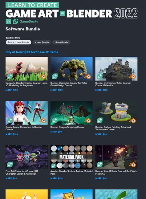 Wario64 On Twitter Humble Software Bundle Learn To Create Game Art