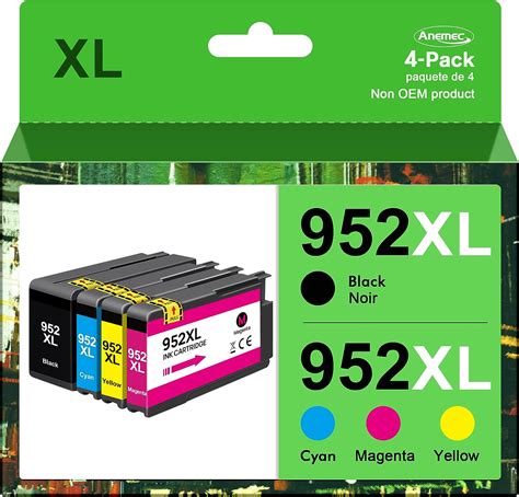 Anemec 952xl Ink Cartridges Replacement For Hp 952xl Ink Cartridges Combo Pack Used In Hp