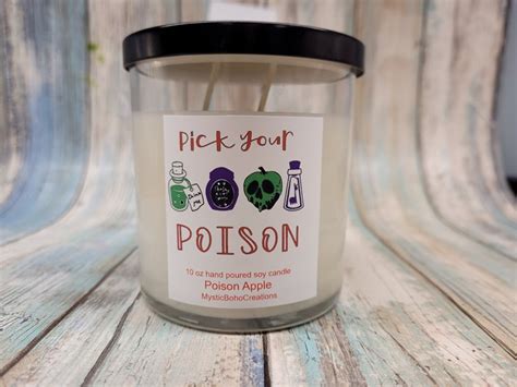 Pick Your Poison Candle 10oz Apple Cinnamon Candle Halloween Etsy