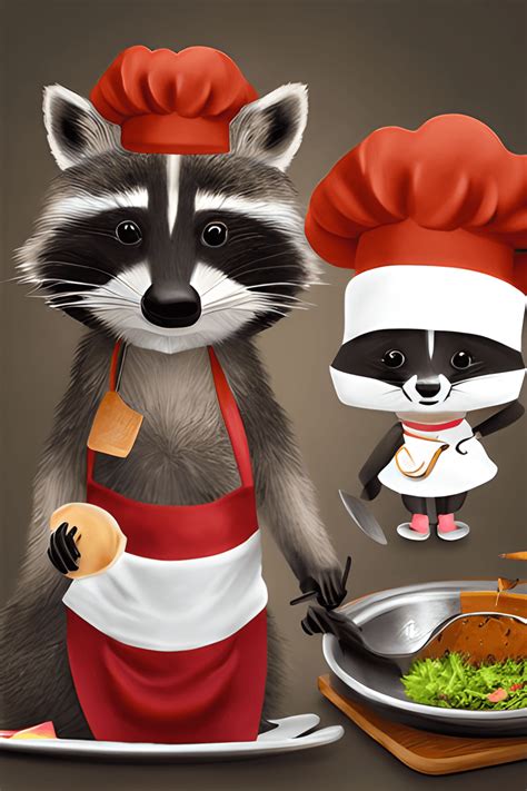 Raccoon Chef Graphic · Creative Fabrica