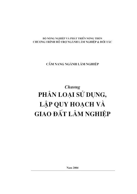 Pdf Phan Loai Su Dung Lap Quy Hoach Va Giao Dat Lam Nghieppdf