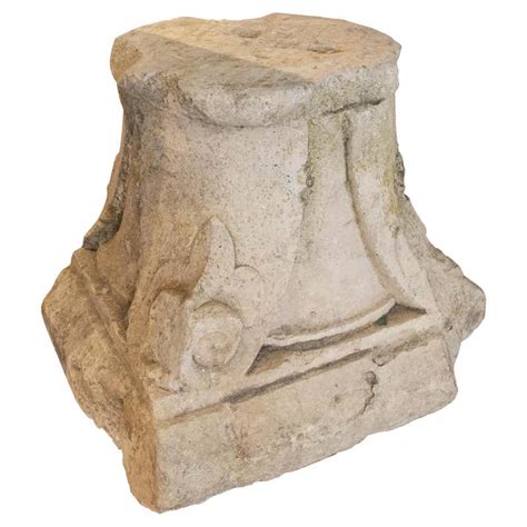 Italian Marble Column Pedestal With Corinthian Capital For Sale At