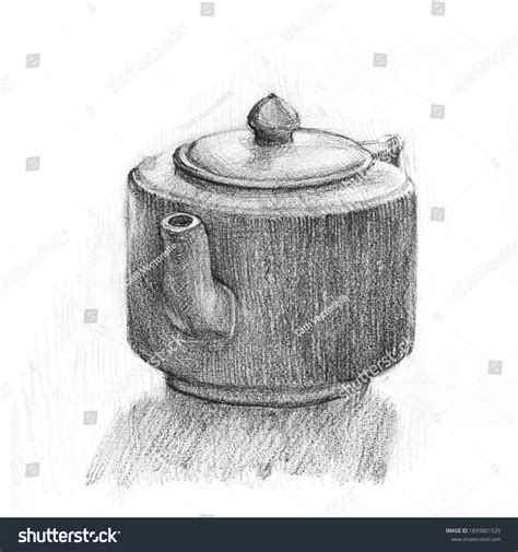 Tea Pot Detailed Pencil Hand Drawing Stock Illustration 1839801529 | Shutterstock