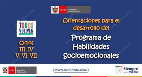 MINEDU Orientaciones Para El Desarrollo Del Programa De Habilidades