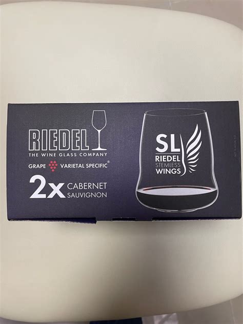 全新 Riedel Sl Stemless Wings Cabernet Sauvignon Pair 傢俬＆家居 廚具和餐具