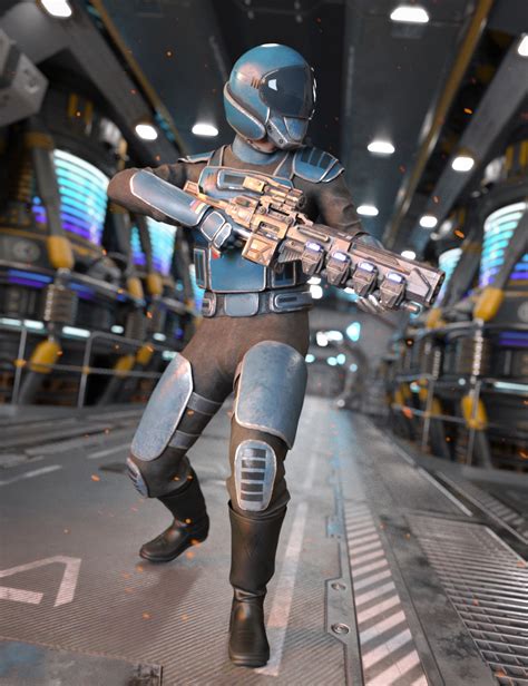 Sci Fi Starship Pilot Outfit For Genesis Males Daz D