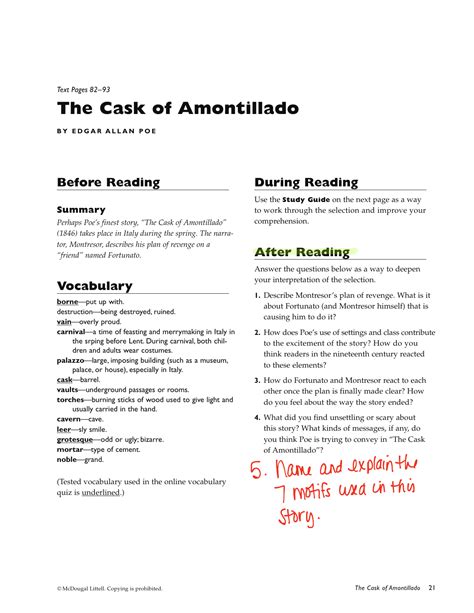 The Cask of Amontillado