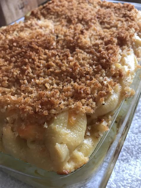 Baked Mac And Cheese With Panko Topping Homemade Rfood