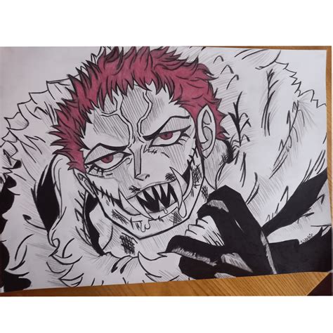 I redrew a drawing of Katakuri I made in March : r/OnePiece