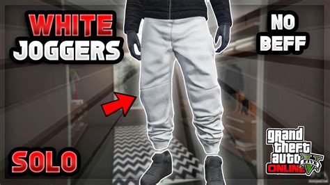 SOLO HOW TO GET WHITE JOGGERS IN GTA 5 ONLINE AFTER PATCH 1 66 GTA