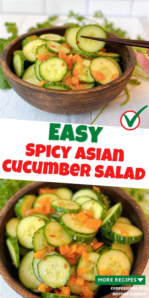 5 Ingredient Easy Spicy Asian Cucumber Salad Vegan