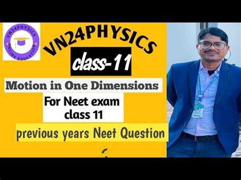 Motion In One Dimensions Neet Previous Year Question Class 11 YouTube