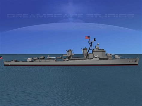 Gearing Class Destroyer Ddr 834 Uss Turner 3d Model By Dreamscape Studios