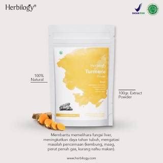 Jual Herbilogy Java Turmeric Extract Powder 100gr Bubuk Kunyit