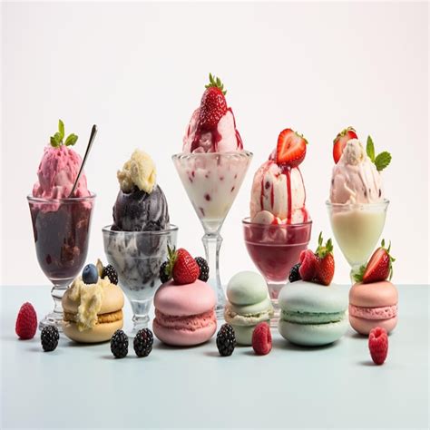 Premium Photo Image Of Ice Cream And Sorbets With Different Flavors