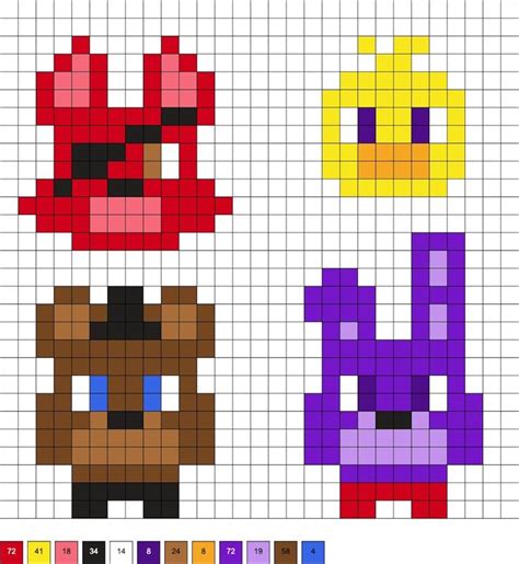 FNAF Perler Beads Five Nights At Freddy S In 2023 Pixel Art Pixel