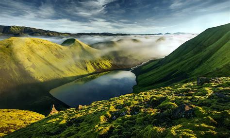 Serene Valley Fog A Stunning Hd Wallpaper Of Nature S Beauty