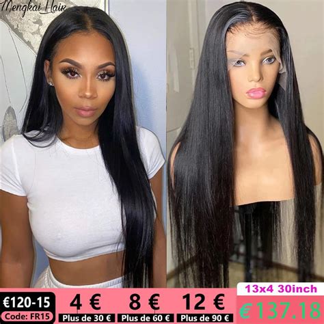 Perruque Lace Closure Wig Naturelle Br Silienne Remy Cheveux Lisses