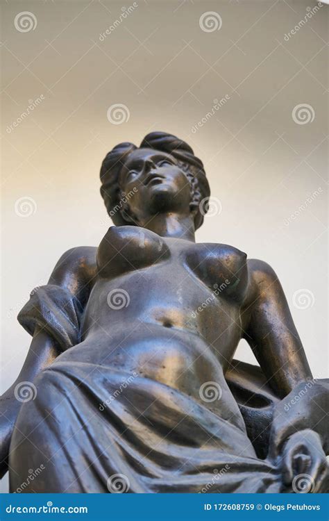Bronze Sculpture Woman With Naked Bust Stock Image Image Of Person Human 172608759