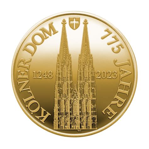 Sonderprägung Medaille 775 Jahre Kölner Dom Feingold und Gold