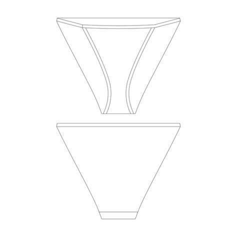 Modèle String Bikini Sous vêtements Illustration Vectorielle Design