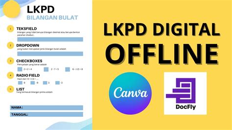 Membuat Lkpd Digital Offline Canva Dan Docfly Youtube