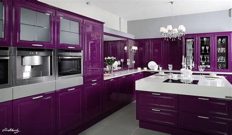 Glamorous Purple Kitchen Home Purple Kitchen Decorate Decorating Ideas