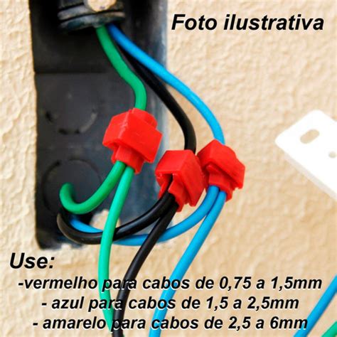 Conector Deriva O Emenda Cabos Fios Azul A Mm Un Mercadolivre