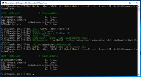 Set Acl 】コマンドレット――ファイルのアクセス権を設定する（2）ファイルアクセス権の設定／追加／削除：windows